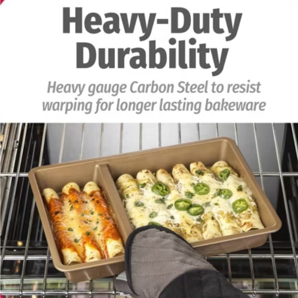 9"x13" Best Bake Non-Stick Divided Pan